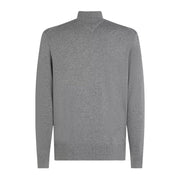 Tommy Hilfiger Rib-Knit Half Zip Medium Grey Heather Sweatshirt