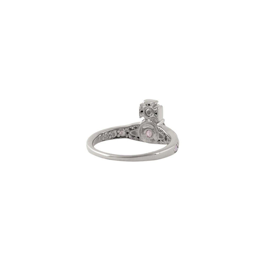 Vivienne Westwood Platinum Milky Pink Ismene Ring