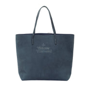 Vivienne Westwood Denim Blue Nubuck Leather Studio Shopper Bag