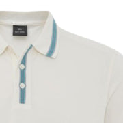 Paul Smith Regular Fit Tipped Collar White Polo Shirt