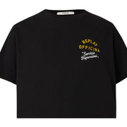 Replay Regular Fit Logo Lettering Black T-Shirt