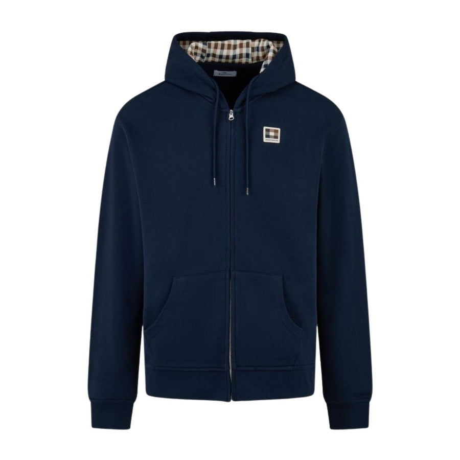Aquascutum Active Badge Logo Full Zip Hoodie