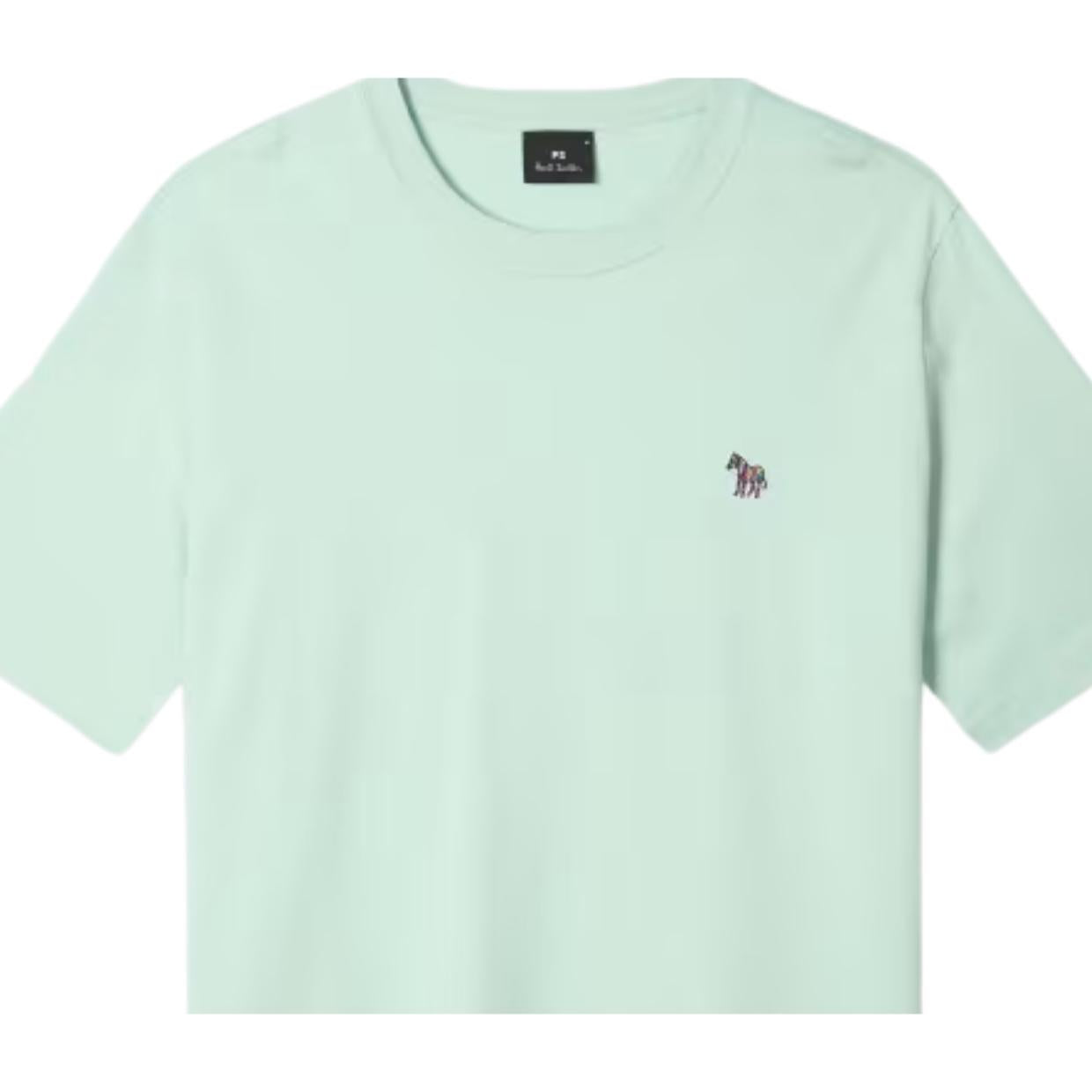 Paul Smith Organic Cotton Zebra Logo Mint Green T-Shirt