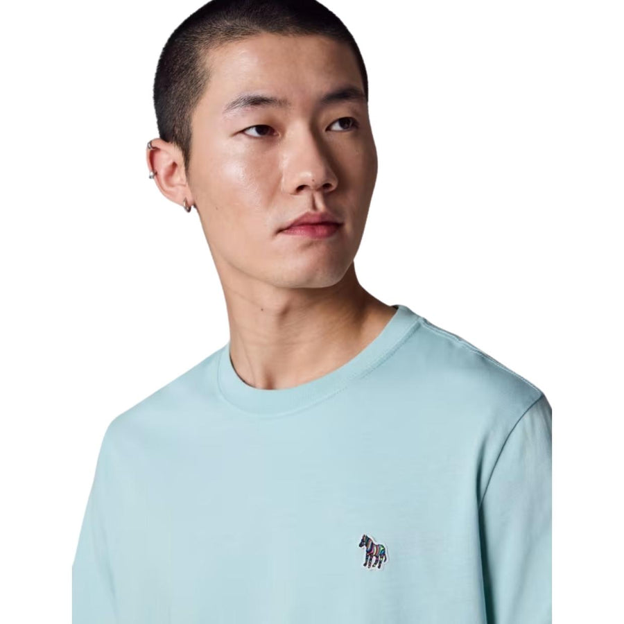 Paul Smith Organic Cotton Zebra Logo Mint Green T-Shirt