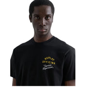 Replay Regular Fit Logo Lettering Black T-Shirt