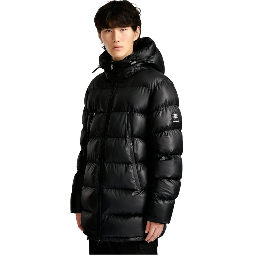 Sandbanks Ravine Mid Black Puffer Jacket
