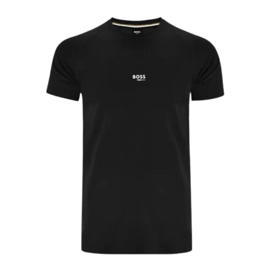 BOSS Slim Fit Printed Logo Black T-Shirt