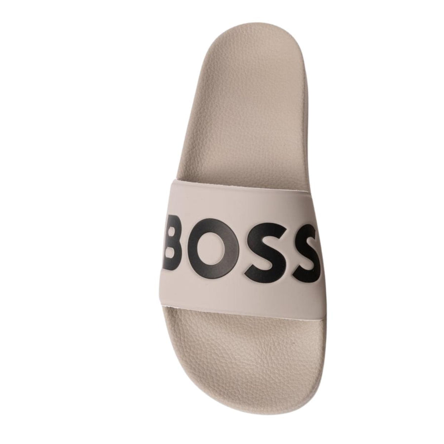 BOSS Large Logo Off-White Aryeh Slides