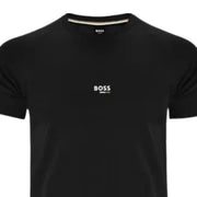 BOSS Slim Fit Printed Logo Black T-Shirt