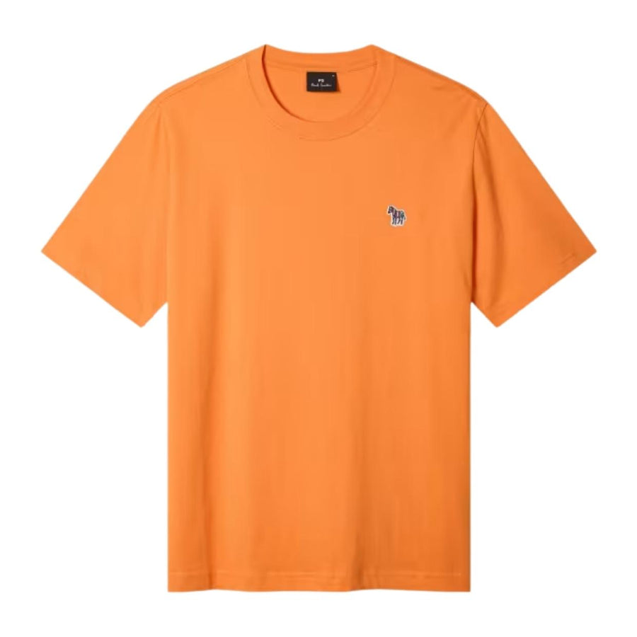 Paul Smith Organic Cotton Zebra Logo Orange T-Shirt