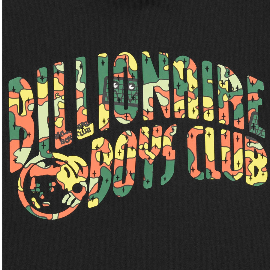 Billionaire Boys Club Kids Jumble Camo Arch Logo Black T-Shirt