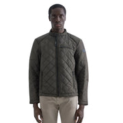 Replay Lightweight Quilted Dark Olive Jacket