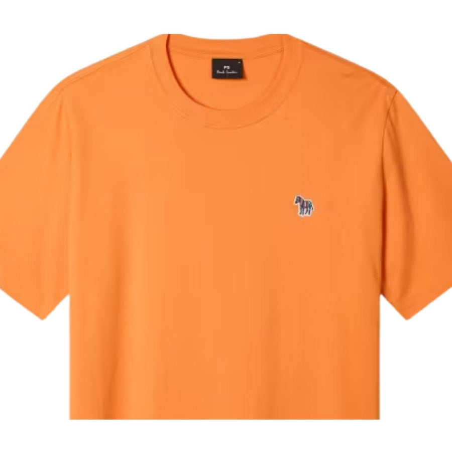 Paul Smith Organic Cotton Zebra Logo Orange T-Shirt