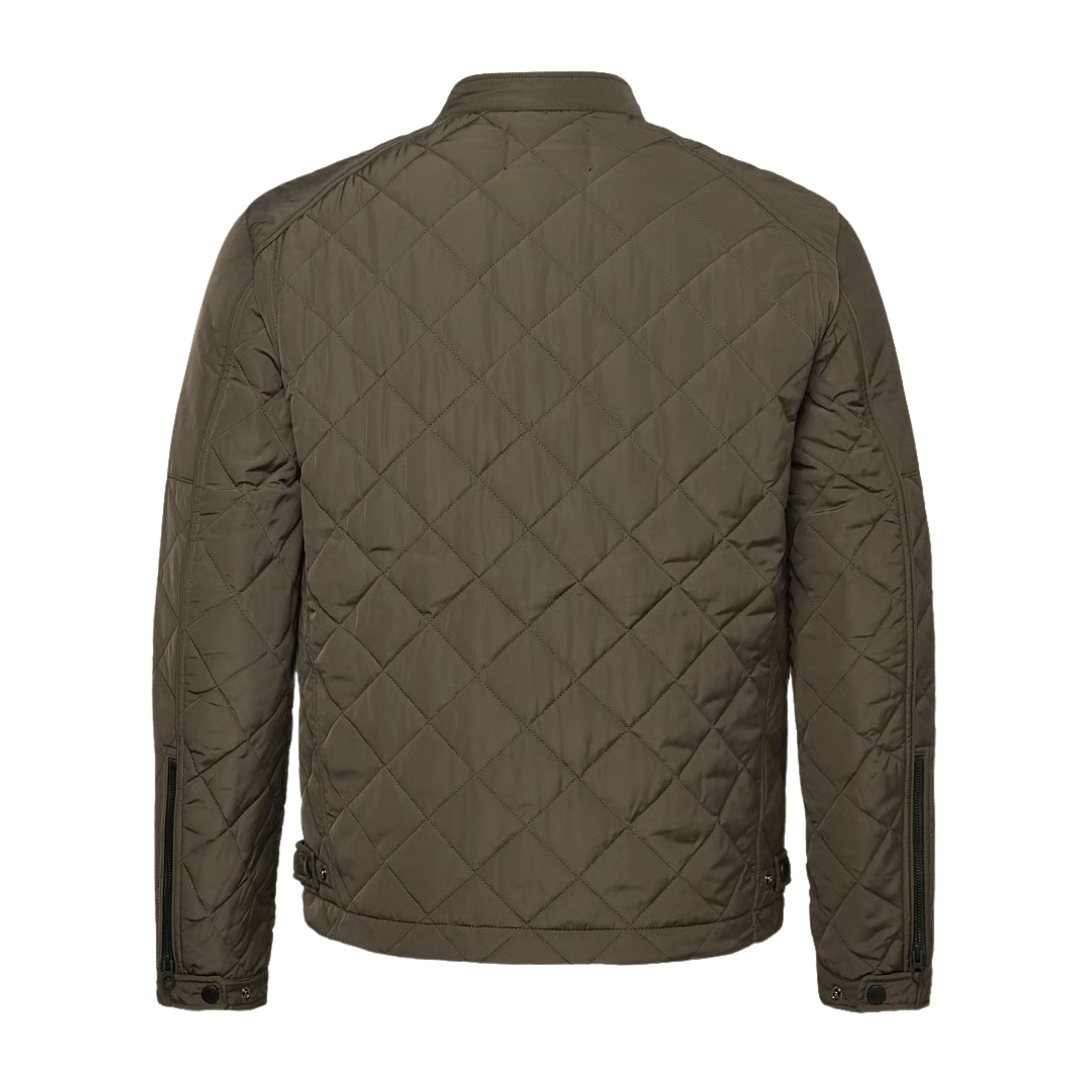 Replay Lightweight Quilted Dark Olive Jacket