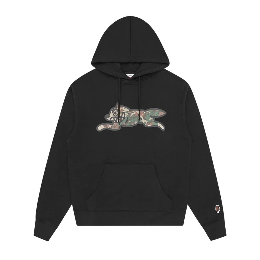 ICECREAM Woodland Camo Running Dog Black Hoodie