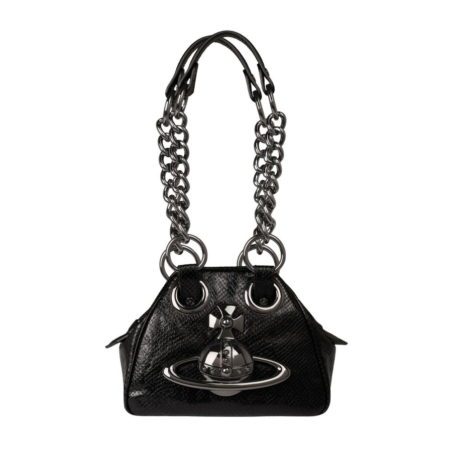 Vivienne Westwood Black Archive Orb Chain Handbag