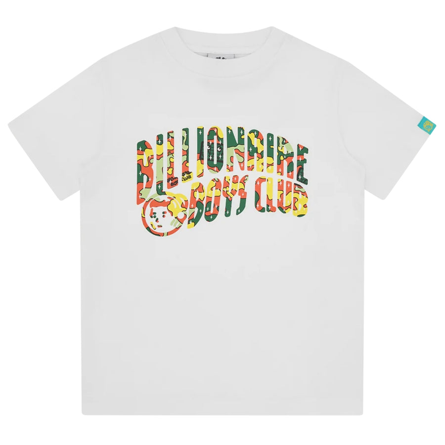 Billionaire Boys Club Kids Jumble Camo Arch Logo White T-Shirt