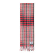 Aquascutum Active Water-Repellent Merino Wool Iconic Club Check Red Scarf