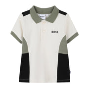 BOSS Baby Printed Logo Sand Polo Shirt