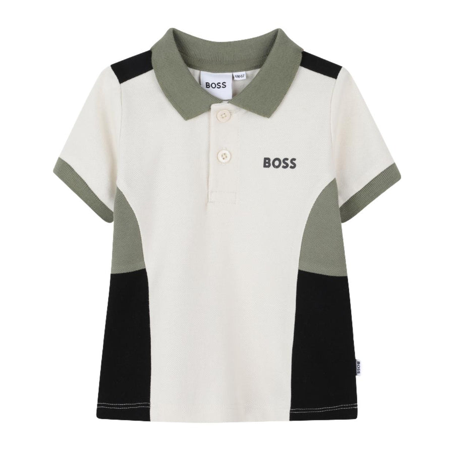 BOSS Baby Printed Logo Sand Polo Shirt
