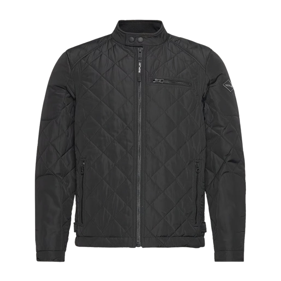 Replay Lightweight Quilted Black Jacket