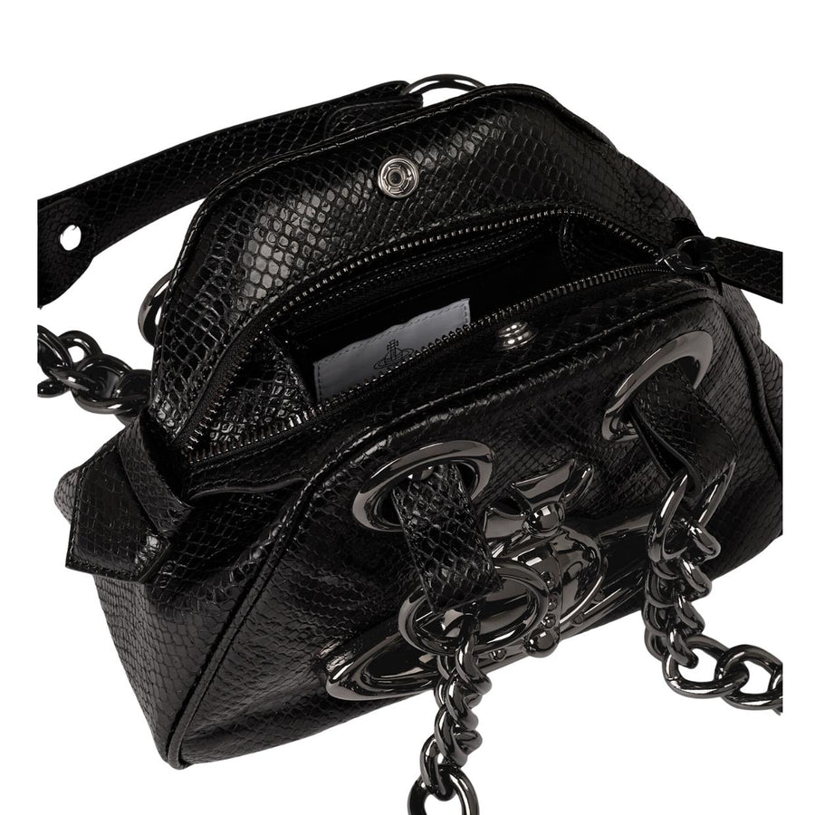 Vivienne Westwood Black Archive Orb Chain Handbag