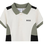 BOSS Baby Printed Logo Sand Polo Shirt
