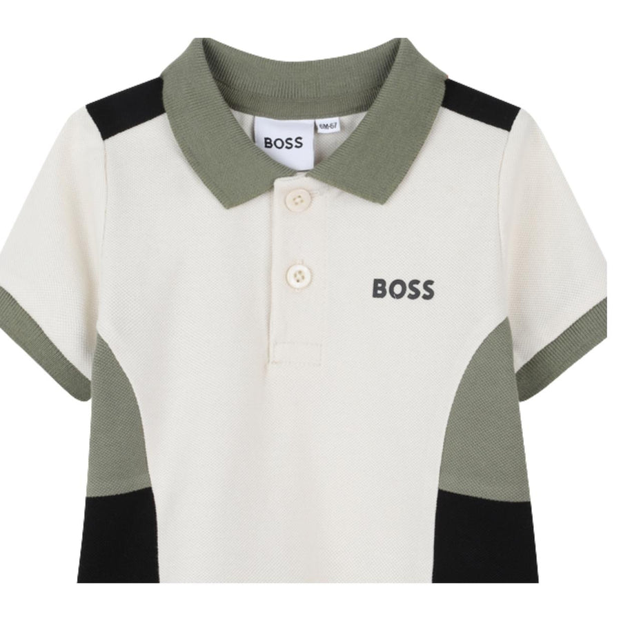 BOSS Baby Printed Logo Sand Polo Shirt