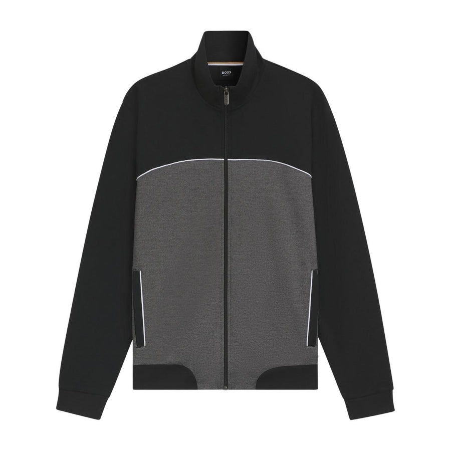 BOSS Contrast Pipping Black Tracksuit Jacket
