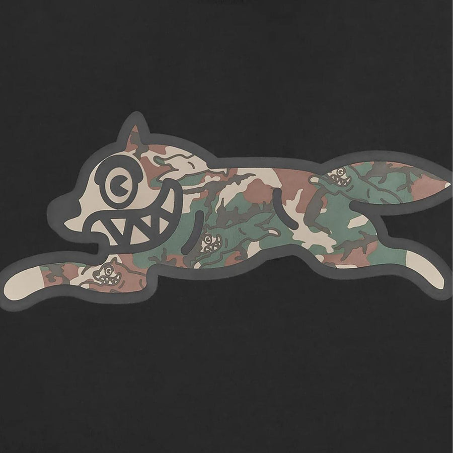 ICECREAM Woodland Camo Running Dog Black Hoodie