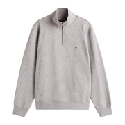 Tommy Hilfiger Embroidered Half Zip Medium Grey Heather Fleece Sweatshirts