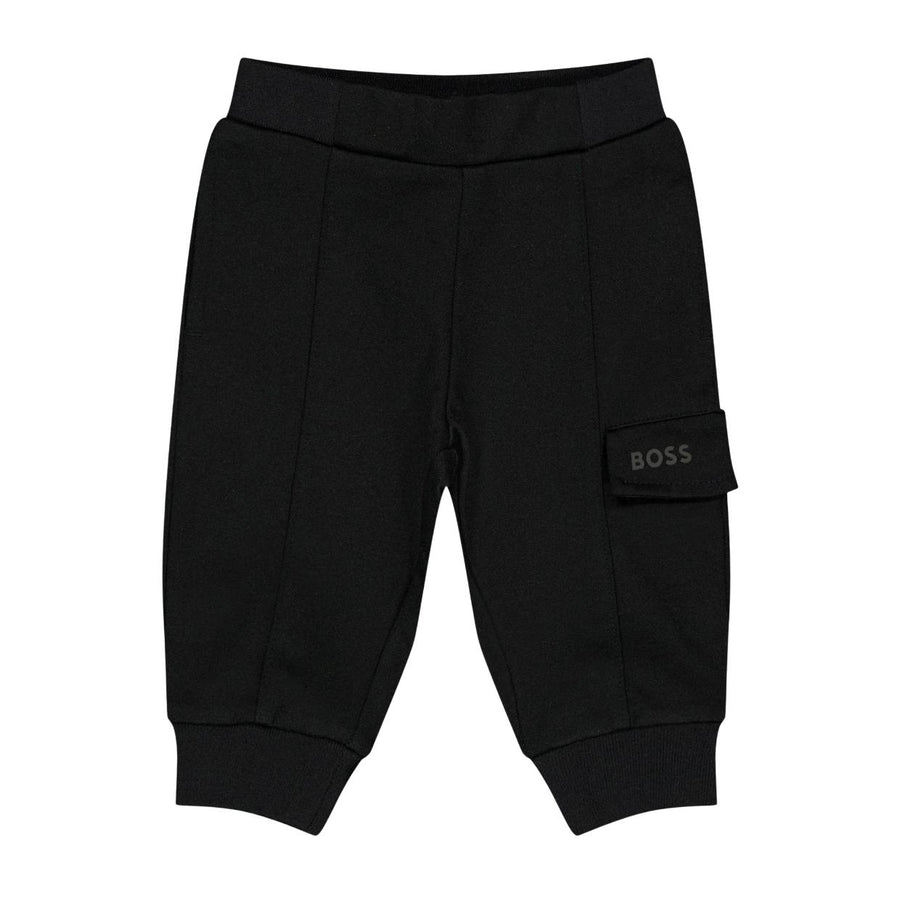 BOSS Baby Logo Black Sweat Cargo Pants