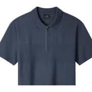 Paul Smith Textured Stripe Navy Polo Shirt