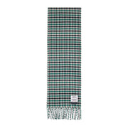 Aquascutum Active Water-Repellent Merino Wool Iconic Club Check Green Scarf