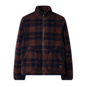 Paul Smith Navy & Orange Fleece Check Zip Jacket