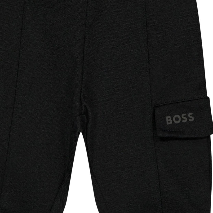 BOSS Baby Logo Black Sweat Cargo Pants