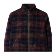 Paul Smith Navy & Orange Fleece Check Zip Jacket