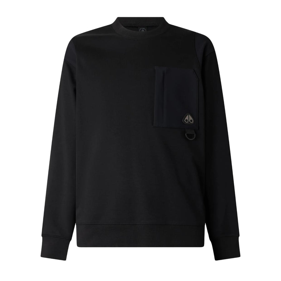 Moose Knuckles Dalon Black Crewneck Sweatshirt