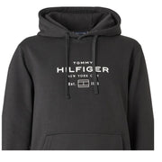 Tommy Hilfiger Printed Oval Graphic Logo Black Hoodie