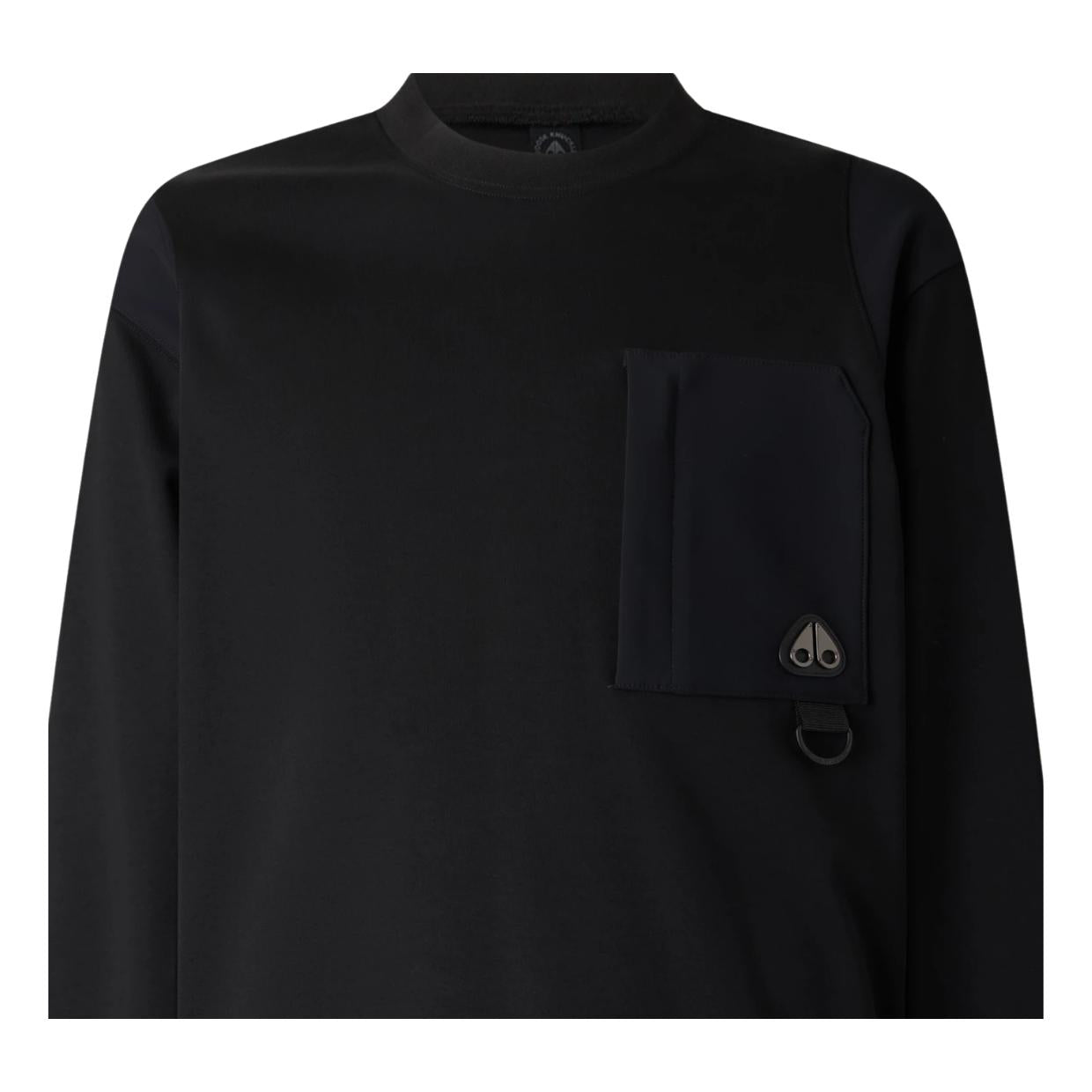 Moose Knuckles Dalon Black Crewneck Sweatshirt