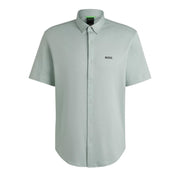BOSS B Motion Regular Fit Short Sleeve Light Green Shirt