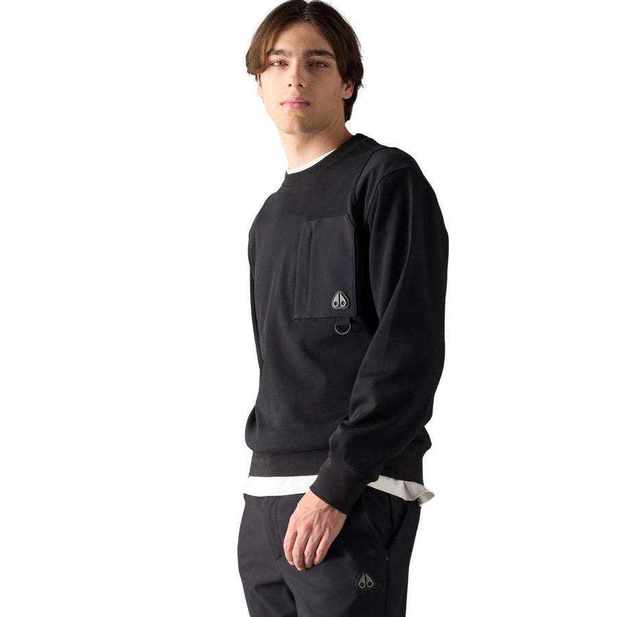 Moose Knuckles Dalon Black Crewneck Sweatshirt