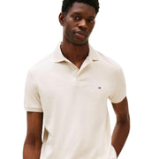 Tommy Hilfiger Liquid Cotton Heathered Oatmilk Polo Shirt