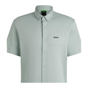 BOSS B Motion Regular Fit Short Sleeve Light Green Shirt
