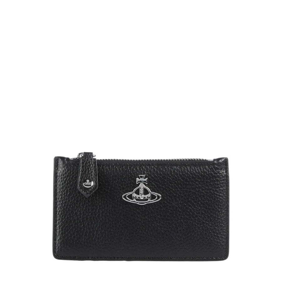 Vivienne Westwood Grain Slim Black Card Holder