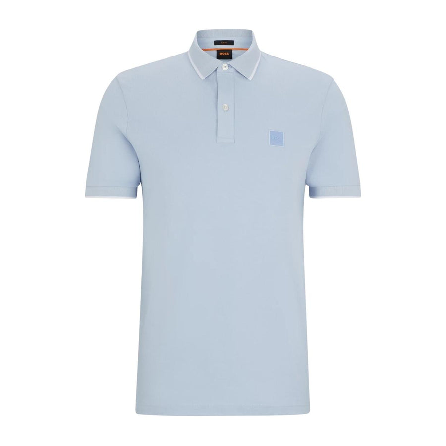 BOSS Passertip Slim Fit Light Blue Polo Shirt