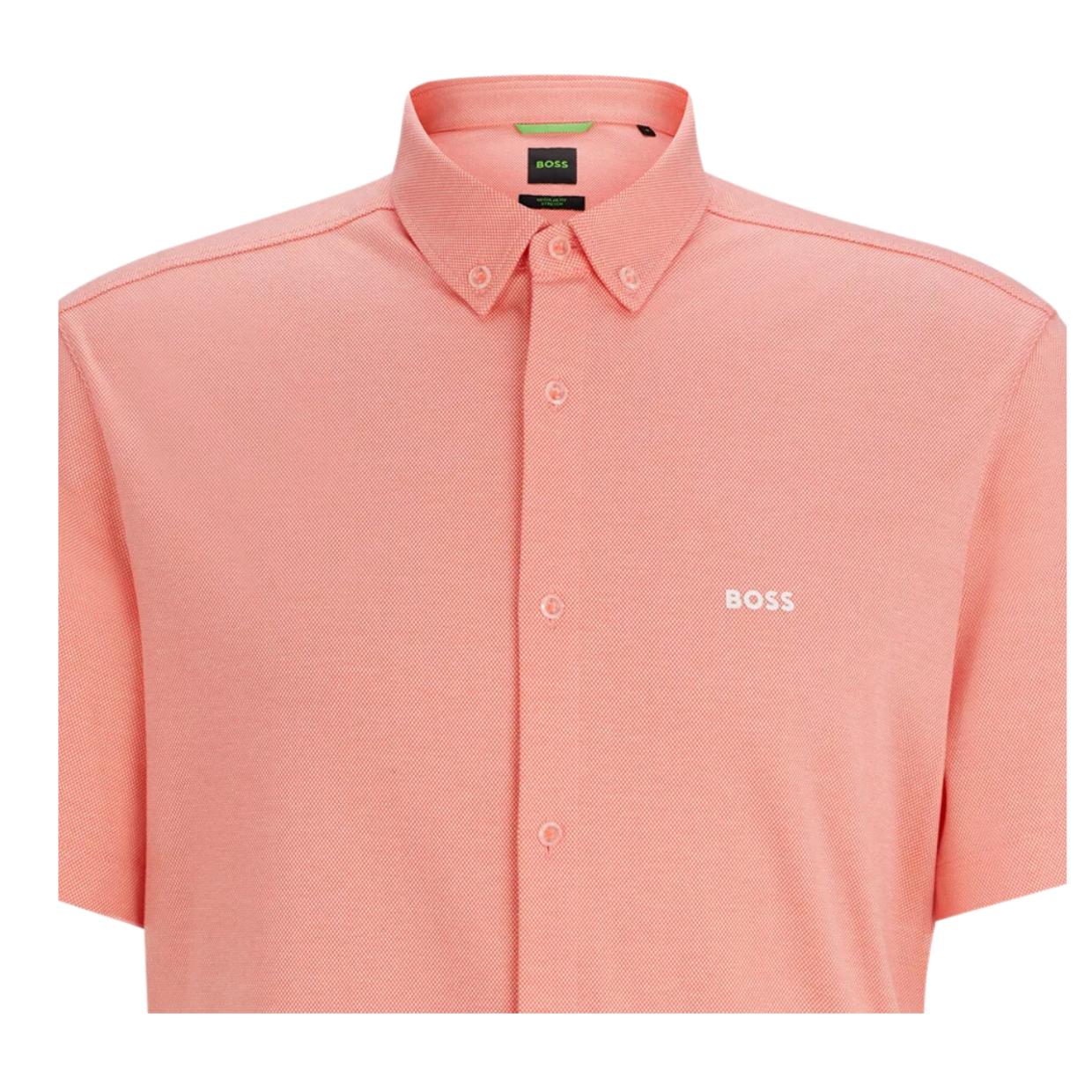 BOSS B Motion Light Orange Pique Jersey Shirt