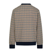 Aquascutum Active Club Check Navy Crewneck Sweatshirt