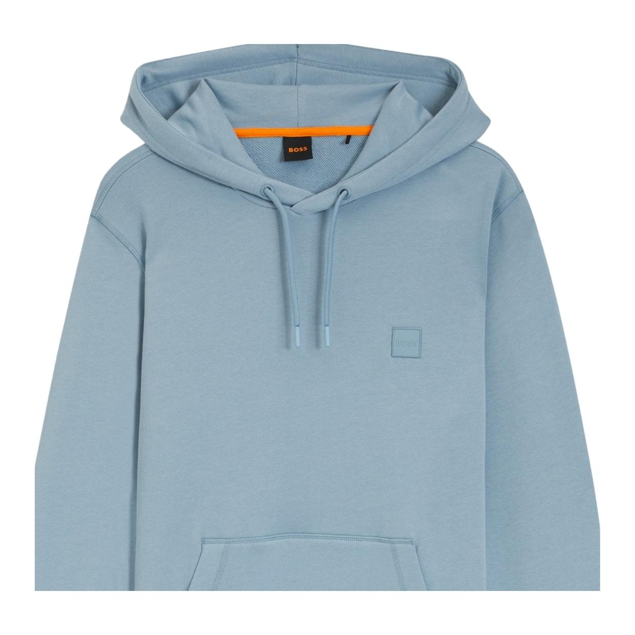 BOSS Wetalk Cotton Terry Light Blue Hoodie
