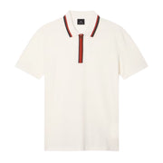 Paul Smith Contrast Tipping Zip White Polo Shirt